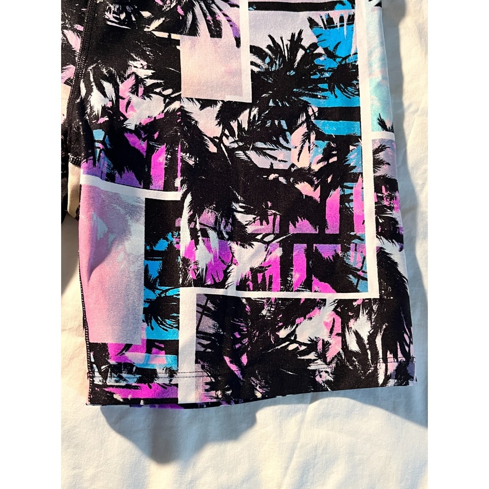CALVIN KLEIN Performance Womens XL Palm Print Athletic Leggings Multicolor - Picture 6 of 8